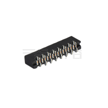 Pitch 1.00mm 180° C型 单排立贴 正脚 16Pin 黑色